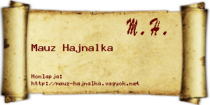 Mauz Hajnalka névjegykártya